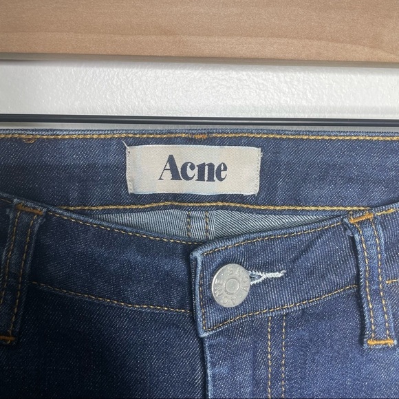 Acne Kex Raw Dark Wash Skinny Jeans - Picture 2 of 9